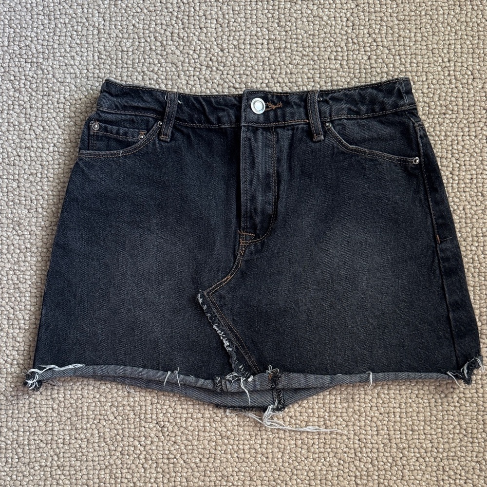 Forever 21 Charcoal Denim Skirt